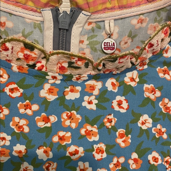 CeliaB Blue Floral Dress with Pink Accents - Picture 3 of 4